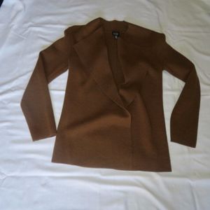 Eileen Fisher Brown Wool Sweater Jacket